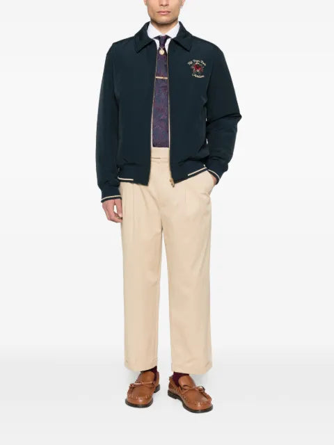 Drôle De Monsieur embroidery zip jacket
