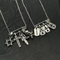 Chrome Hearts pin necklace with various elements